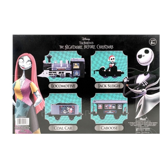 SOLDOUT RARE NIB NIGHTMARE BEFORE CHRISTMAS JACK SALLY OOGIE DISNEY TRAIN SET - Picture 7 of 10